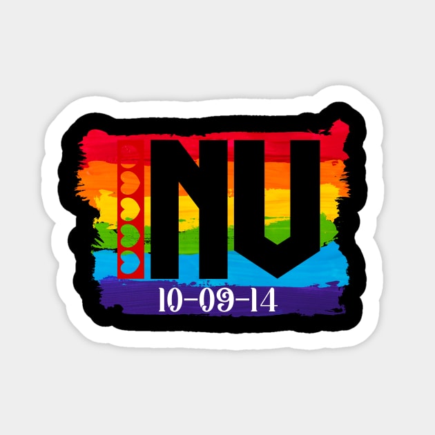Nevada Gay Marriage Date Sticker by Blood Moon Design
